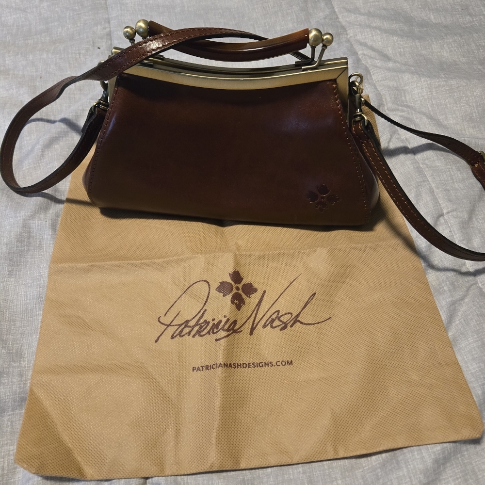 Patricia Nash legant Brown Leather Handbag - Picture 11 of 13